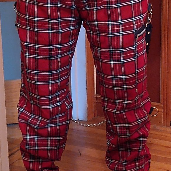 DogPile red tartan pants bondage - Picture 2 of 10